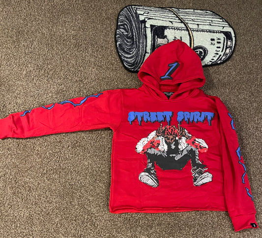 Red street spirit hoodie